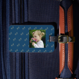 صورة و حروف اسمك الاولى Monogram Bagagebricka