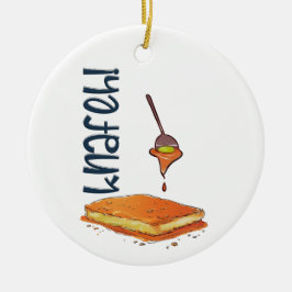ك ن ا ف Arabiska Knafeh Kunafa Mitten Östra Sweets Julgransprydnad Keramik