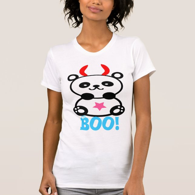 ஐ Devilish Cute BabyPanda Women's Jersey T-Shirt ♥ (Framsida)