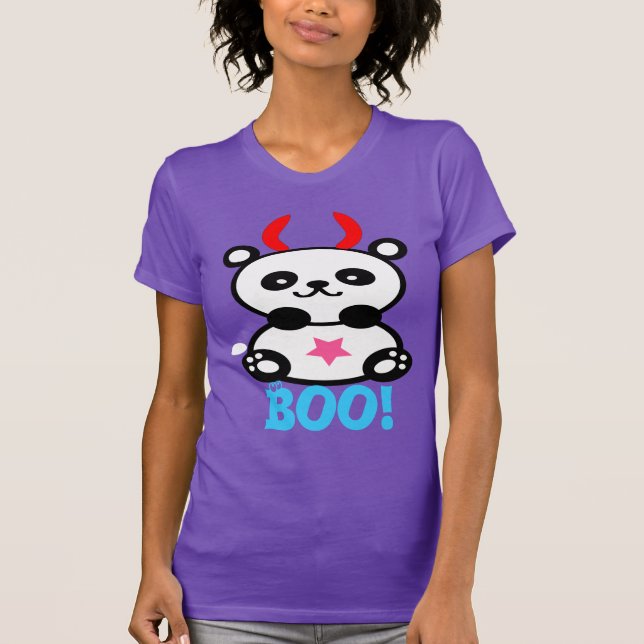 ஐ Devilish Cute BabyPanda Women's Jersey T-Shirt ♥ (Framsida)