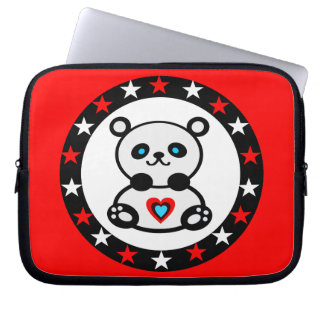 »¦๑Bedårande Baby Rosa Panda Bär Datorfodral๑¦« Laptop Fodral