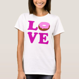 ღ ت ♥ Kärlek Donut Chic Crew-nacke T-Shirtت ღ T-shirt