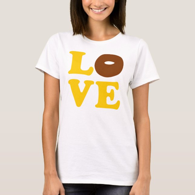 ღ ♥ تKärlek Donut Chic Crew-nacke T-Shirtت ♥ ღ Tröja (Framsida)