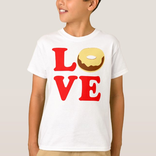 ღ تKärlek Donut Kids Avslappnad Kammar bomull T-Sh T Shirt (Framsida)