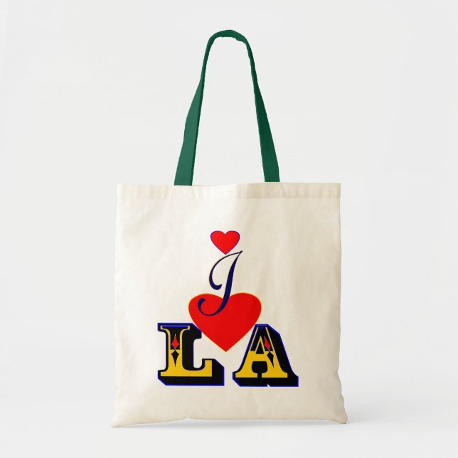 ღ ♥ I Kärlek LA Eco-Friendly Chic Slim Budget ღ ♥ Tygkasse (Framsidan)