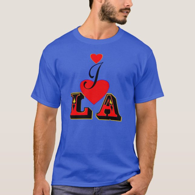 ღ ♥ I Kärlek LA Fabulous Basic T-Shirt ♥ ღ (Framsida)