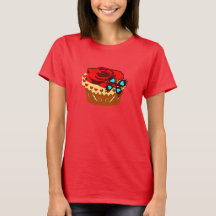 °ღ★Röd-Ros Choco-Cupcake Burnout T-Shirt★ღ°