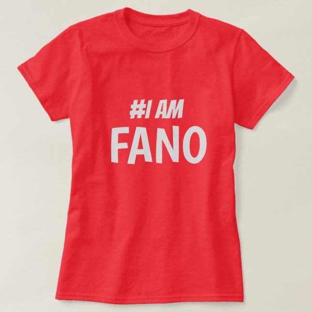 እ ኔ ም ፋ ኖ ኝ #I är Fano Amhara T-Shirt (Design framsida)