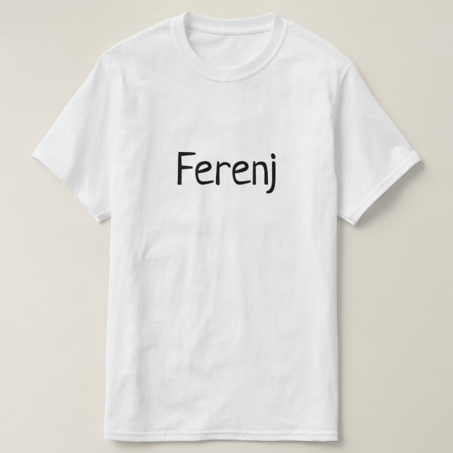 ፈ ረ ን ጅ Ferenj Foreigner Amharic Roligt Etiopien T Shirt (Design framsida)