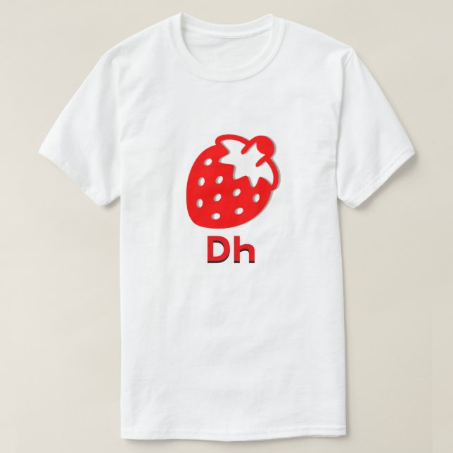 Ꭰ Ꮒ - Jordgubbar i Cherokee Tee Shirt (Design framsida)