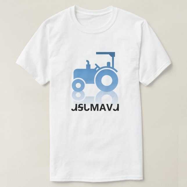 ᏗᎦᏓᎷᎪᏙᏗ - traktor på cherokespråket tee shirt (Design framsida)