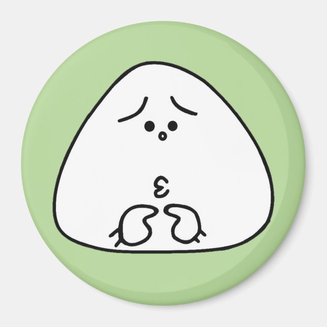 おにぎり顔（グリーン34） MAGNET (Framsidan)