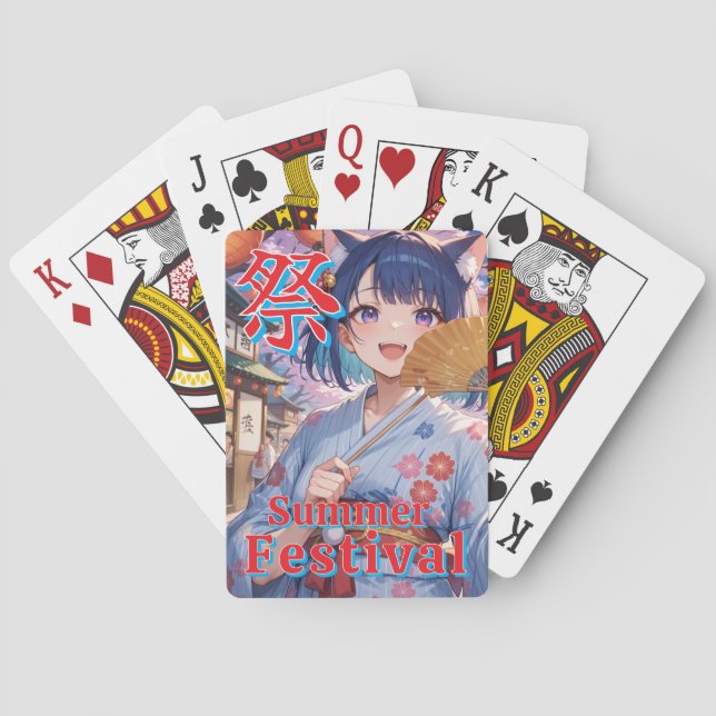 お祭りに来た猫耳の少女 CASINOKORT (Baksidan)