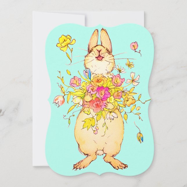 お話しカード　thank you♡rabbit meddelande (Framsida)