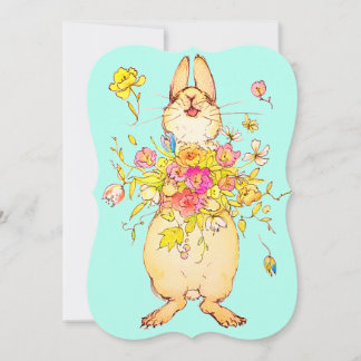 お話しカード　thank you♡rabbit meddelande