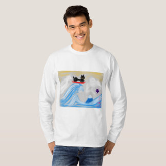 かにゃがわおきなみうら（サーフィン猫） T SHIRT