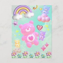 かわいいブルーのゆるふわくまさん♡  VYKORT