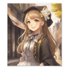 かわいい女の子のイラスト Tシャツ FOTOTRYCK