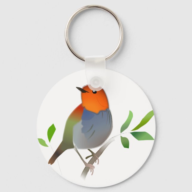 こまどりのイラストキーホルダー NYCKELRING (Framsida)