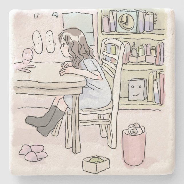 さいくさじ　机に向かう STENUNDERLÄGG (Framsidan)