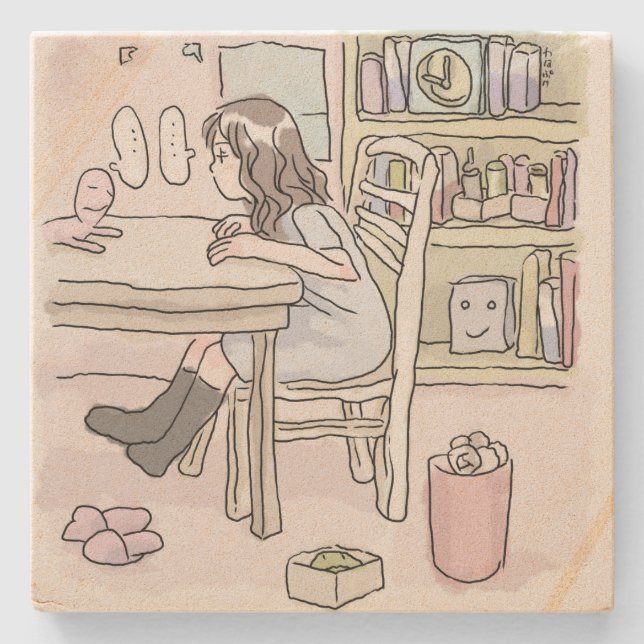 さいくさじ　机に向かう STENUNDERLÄGG (Framsidan)