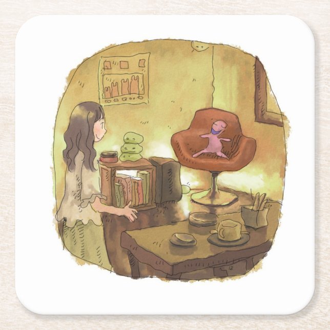 さくさやじ UNDERLÄGG PAPPER KVADRAT (Framsidan)