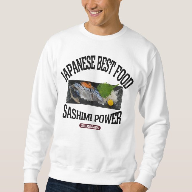 しめ鯖（ビンテージ風） LÅNG ÄRMAD TRÖJA (Framsida)