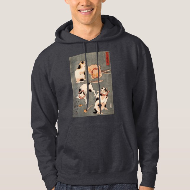 た と え 尽 の(上), budurvals japanska Cats(1), Kuniyosh Sweatshirt Med Luva (Framsida)