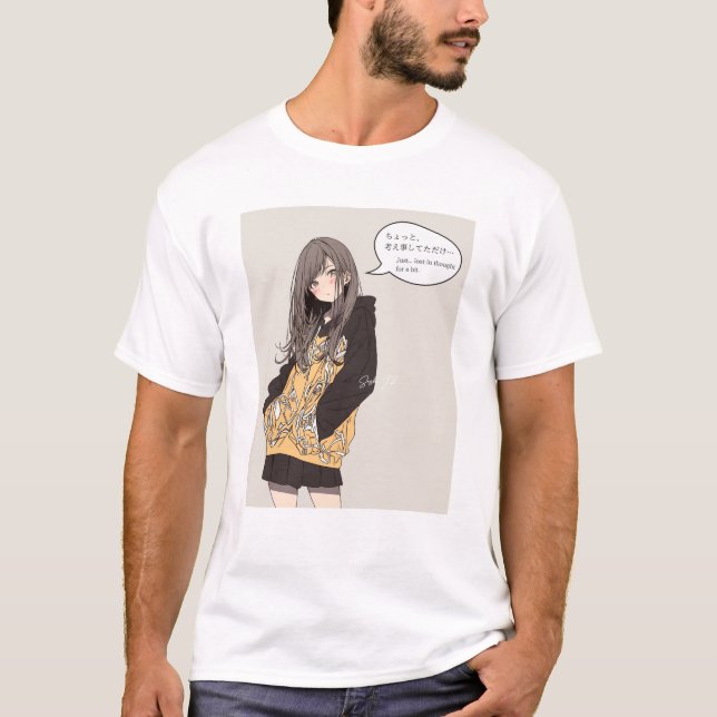 ちょっと考え事してただけTシャツ｜寿司娘 generativeai T Shirt (Framsida)
