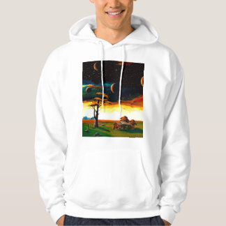 とある銀河の星・・・大樹のある民家 HOODIE