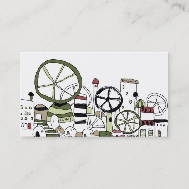 どこかの街並みNo.2 Visitkort (Framsida)