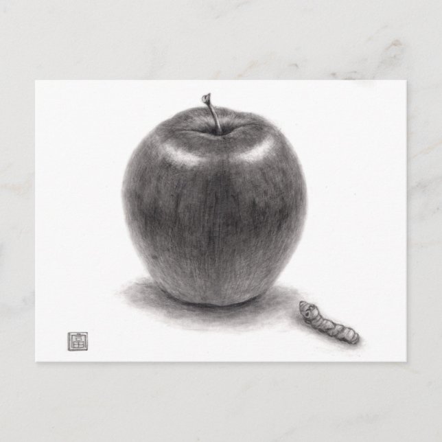 りんごとあおむし HELG VYKORT (Framsida)