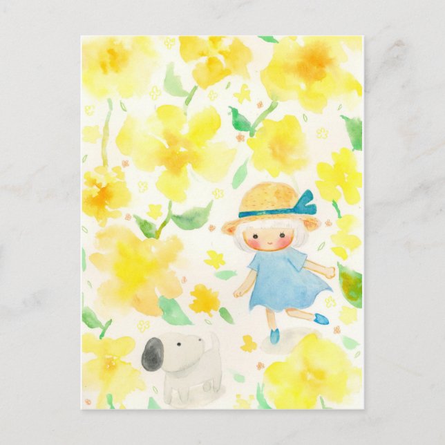 わんわんとお散歩 HELG VYKORT (Framsida)