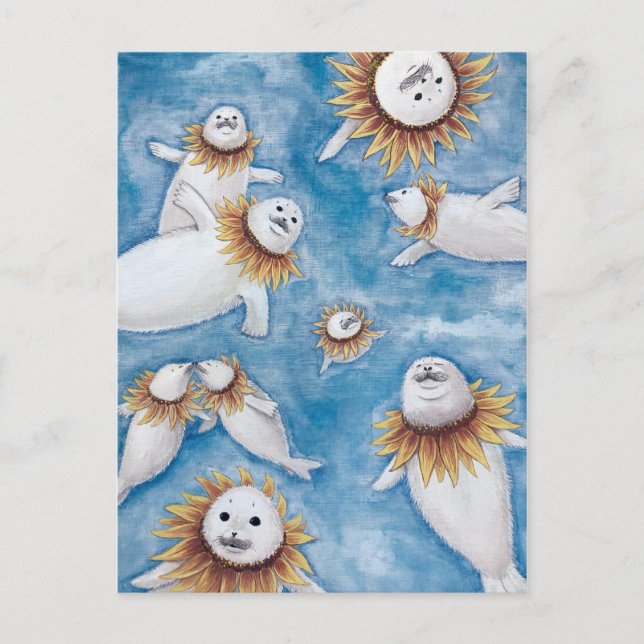 アザラシと四季シリーズ　夏 VYKORT (Framsida)