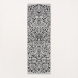 アラベスク文様07ブラックXグレー ヨガマット