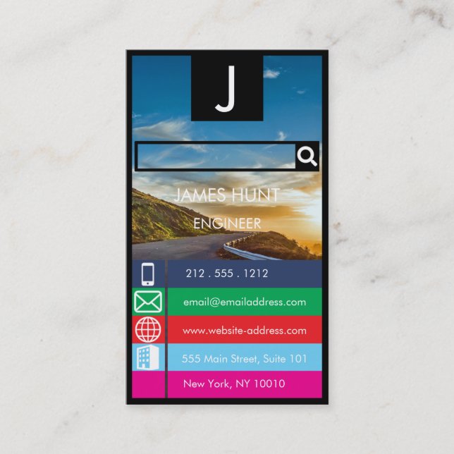 アンドロイド風　エンジニア名刺 VISITKORT (Framsida)