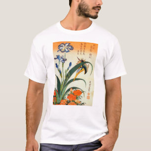 ア ヤ メ カ セ anbud, bud Iris och Kingfisher, Hokusai, Tröja