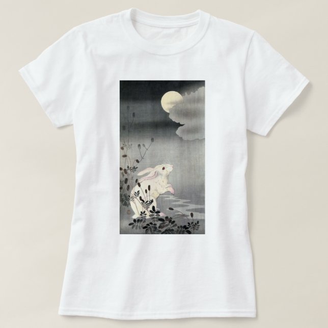 ウ サ ギ 月, 小 原 budurkund Rabbit och Måne, Ohara Koso T-shirt (Design framsida)