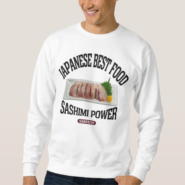 カンパチの刺身（ビンテージ風） LÅNG ÄRMAD TRÖJA (Framsida)