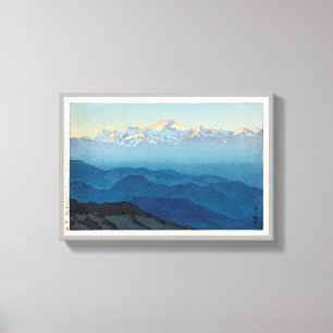 カ ン チ ェ ジ ュ budg, Kangchenjunga, Yoshida, Woodcut Canvastryck