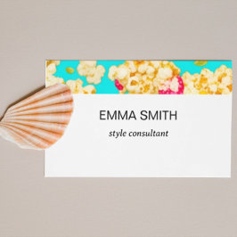 キュートなポップコーン柄の名刺 VISITKORT