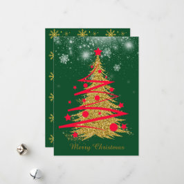 グリーンエレガントなクリスマスカード♡ JULKORT