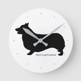 コーギー 掛け時計 Welsh Corgi clock Rund Klocka