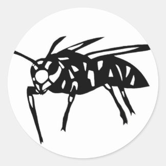 スズメバチ グッズ 蜂 hornet; yellow jacket; wasp 切り絵 runt klistermärke