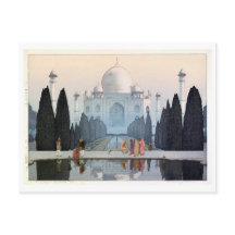 タ ー ジ マ ハ, Taj Mahal, Hiroshi Yoshida, Woodcut, ・