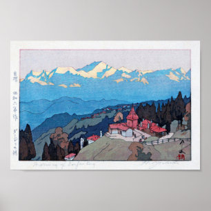 ダ ー ジ リ ン 朝, Darjeeling, Hiroshi Yoshida Poster