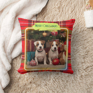 チェック柄がかわいいジャックラッセルテリアの子犬たちとクリスマス♡ KUDDE