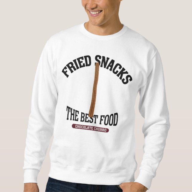 チュロス（チョコ）（ビンテージ風） LÅNG ÄRMAD TRÖJA (Framsida)