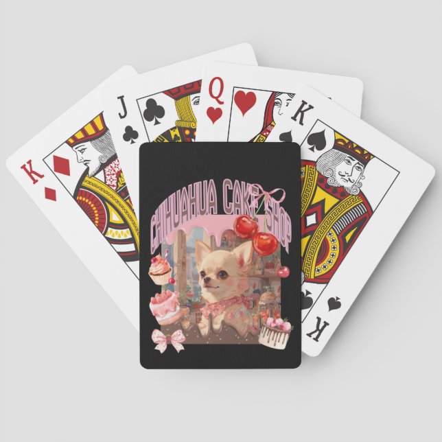 チワワのケーキ屋さん、ケーキ、子犬、チェリー、リボン、ガーリー好きのための CASINOKORT (Baksidan)