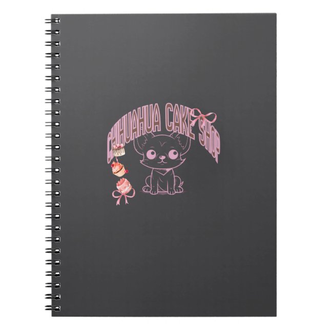 チワワのケーキ屋さん、スイーツ好き、お菓子作り、動物好きへのギフト、可愛い、犬好き ANTECKNINGSBOK (Framsidan)